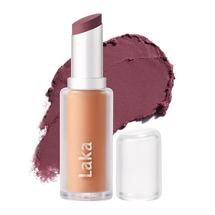 Laka Bulky Matte Lipstick, 4g/0.14oz., Long Wear, Non-Drying Lip Stain Stick with High Pigmentation, Voluminous Lips, K-Beauty (#410 Bold Berry)
