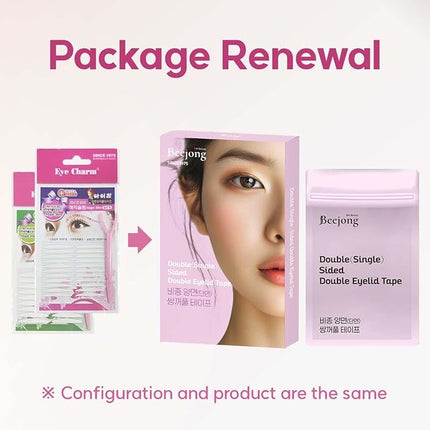 Magic Slim Double Eyelid Tape – Invisible Adhesive Strips for Hooded Monolid Correction – Authentic K-Beauty Tech Made in Korea (Double-Sided (Slim 3mm) - 176 Count)