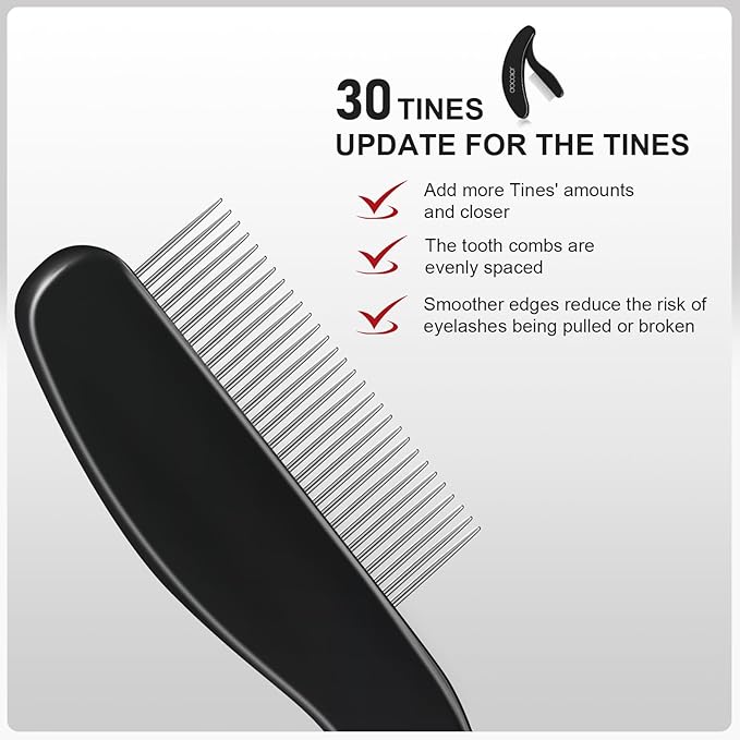 docolor Foldable Eyelash Comb 2 PCS Separator Folding Lash Comb Eyebrow Mascara Applicator Eyelash Definer Arc Designed Cosmetic Brushes Tool