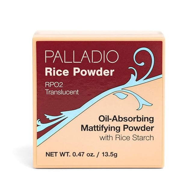Palladio, Rice Powder Loose Setting Powder Absorbs Oil Leaves Face Looking and Feeling Smooth Helps Makeup Last Longer For a Flawless Fresh Look, Translucent, 0.6 Ounce