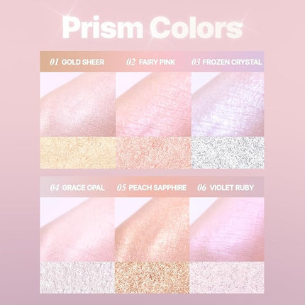 CLIO Prism Highlighter makeup, High Glossy Face Illuminator, Pearl Shimmer Smooth Baked Powder, Glitter Long- Lasting (01 Gold Sheer)