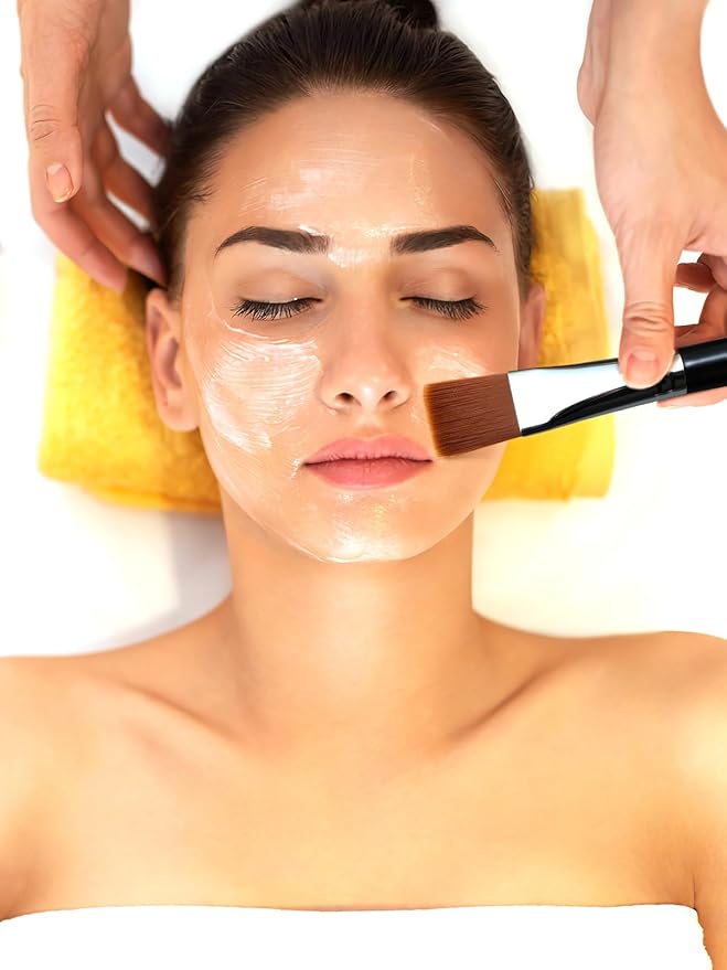 Mask Brush, EIGSHOWBEAUTY Facial Mask Brush Wood Handle Premium Soft Face Mask Application Foundation Brush Cosmetic Tools for Women, Girls Body Lotion, Mud, Clay, Charcoal Mixed Mask