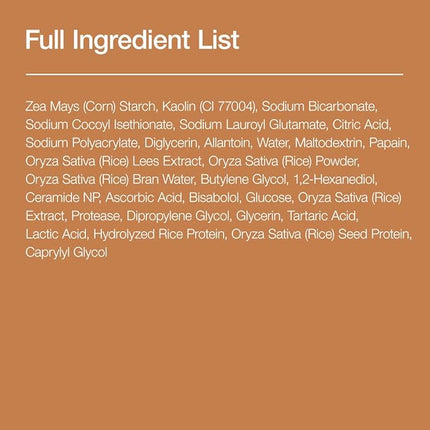 ANUA RICE ENZYME BRIGHTENING CLEANSING POWDER, Rice Mask, Ceramide, Gentle Face Wash for Brightening, Radiant Skin, Facial Cleanser for Dry Skin, Korean Skincare, Fragrance Free, 40g/1.41fl.oz.