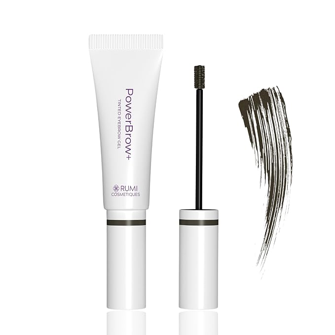 PowerBrow+ Tinted Eyebrow Gel For Older Women - Defines, Fills, Thickens Brows - 2-in-1 Formula - Natural Color, Quick Fixing, Long-Lasting - Hypoallergenic Dark Brown (Espresso)