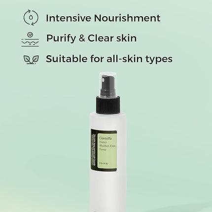 COSRX Alcohol-Free Cica Toner, 150ml / 5.07 fl.oz | Spray-type Korean Toner with Centella Asiatica for Hydrating & Soothing Redness | Korean Skin Care, Not Tested on Animals, Paraben Free