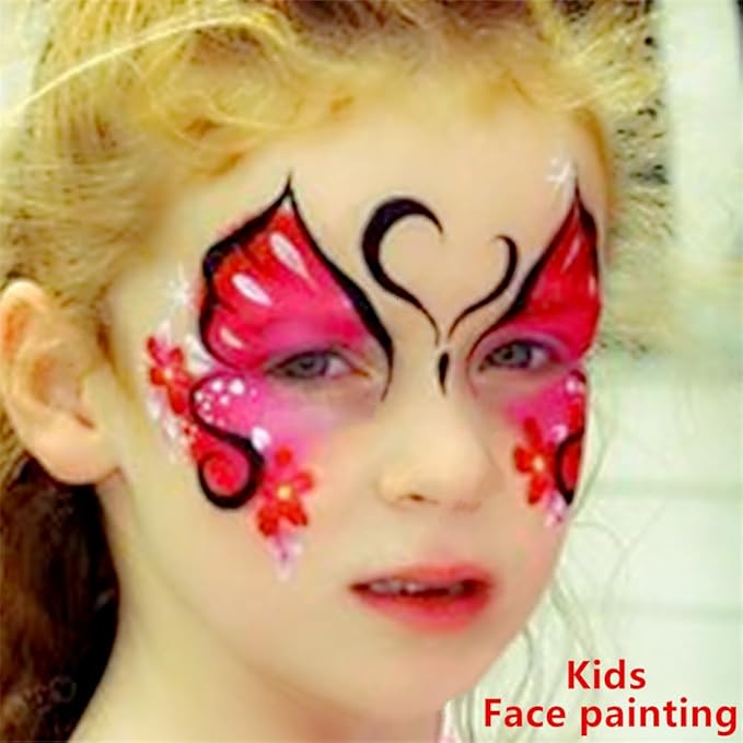 Go Ho Water Based Red Face Body Paint Stick,Non-Toxic Face Painting,Easy-to-use Facepaint for Halloween SFX Zombie Skeleton Devil Clown Cosplay Costume Makeup,0.63oz