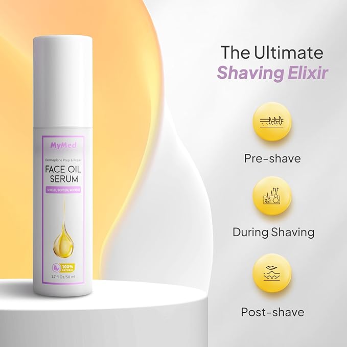 Dermaplane Oil with Jojoba & Vitamin E for Smooth, Radiant Skin - 1.70 Fl Oz Dermaplaning Oil, All-Natural, for Dermaplaning, Perfect for Sensitive Skin For Women