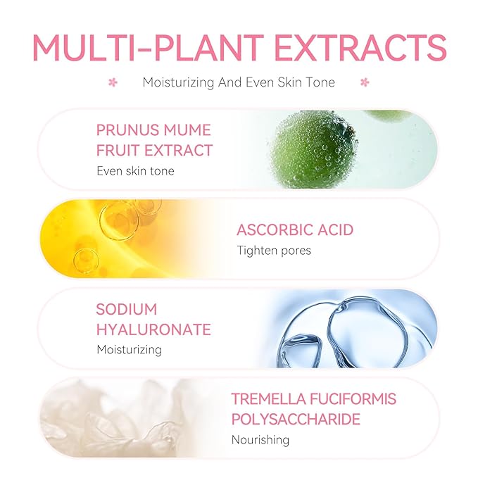 60 Mini Travel Skincare Products, Mini Travel Items Including Face Wash, Serum, Toner, Lotion, Moisturizing Cream, Sakura Mud Mask, Face Skin Care Routine Kit Organic Skin Care Set