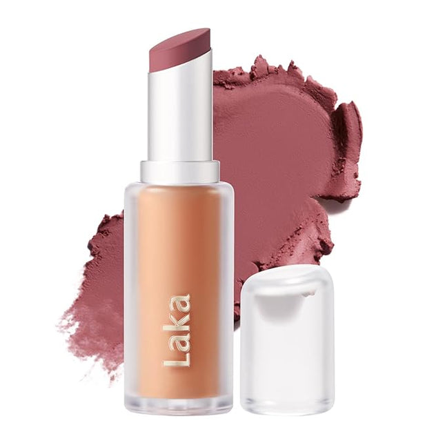 Laka Bulky Matte Lipstick, 4g/0.14oz., Long Wear, Non-Drying Lip Stain Stick with High Pigmentation, Voluminous Lips, K-Beauty (#402 To Rose)