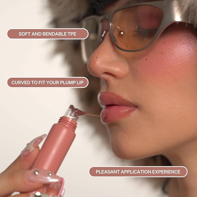 LipLock Jelly Serum for Dry Lips, Long-Lasting, Hydrating, Plumping, Glossy Mask with Rose PDRN, Carrot Collagen, Pillow Peptide, Moisturizing Tinted Lip Balm. (Pink Flan)