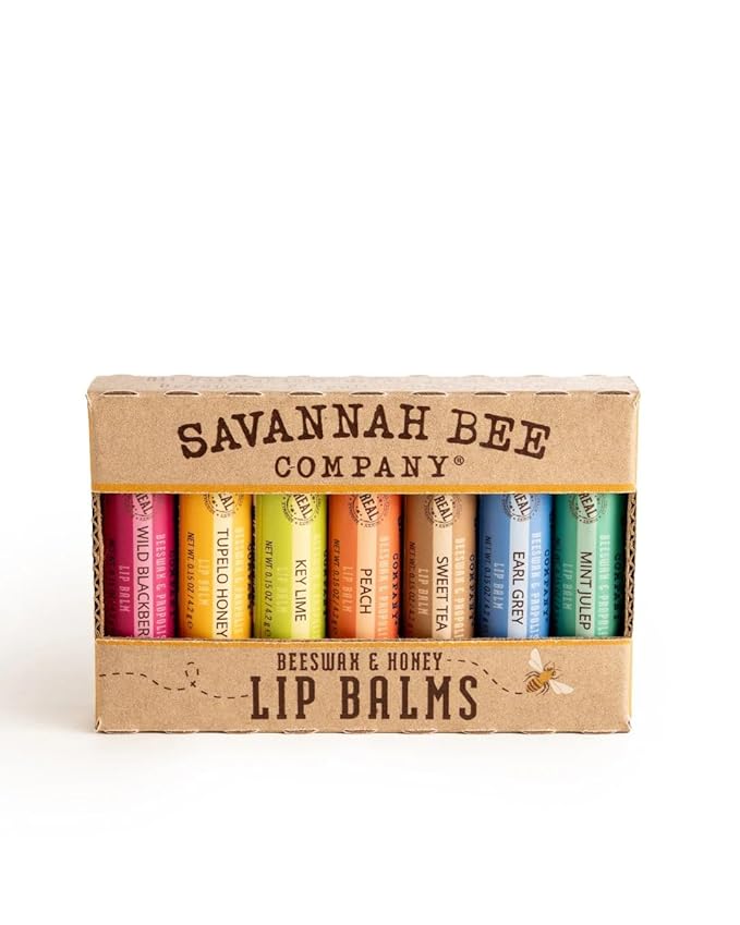 Savannah Bee Company Lip Balm - Lip Moisturizer for Chapped Lips - Hydrating Lip Balm with Pure Honey (Bee the Balm Set)