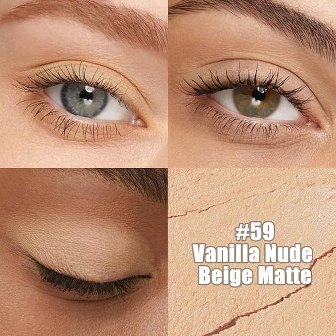 Beige Matte Cream Eye Shadow Stick Makeup for Women, Beige Matte Eyeliner Pencil Eyeshadow Brightener Stick for Eyes, Waterproof Eyeshadow Applicator Blendable, sombras para ojos 59#