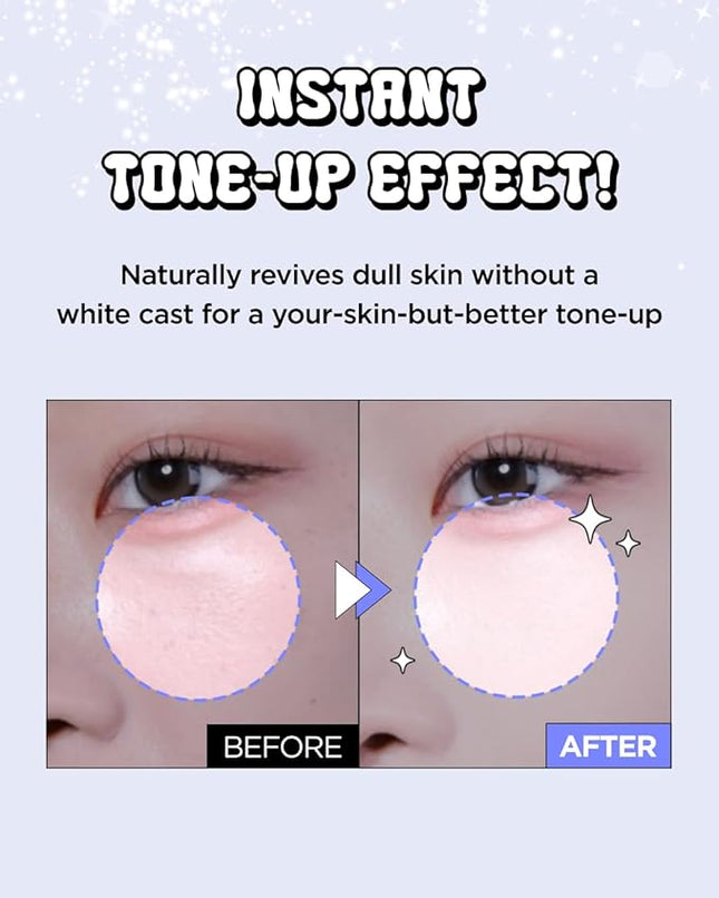 CHASIN' RABBITS All About Glow Tone-up Cream 1.69 fl. Oz, Natural Makeup Base, No Makeup Natural Look, Glow Skin, Long-Lasting Hydrating, Soft Texture, Vegan, Face & Body, K Beauty