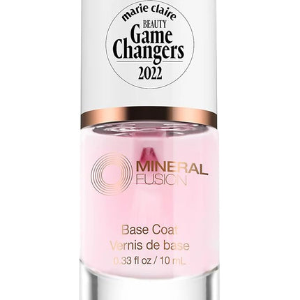 Mineral Fusion Base Coat Nail Treatment - Extend the Length of Manicures - Protect Against Chipping, Peeling Nail Polish - Long Lasting, Nail Strengthener - Vegan, No Harsh Ingredients - 0.33 Fl Oz