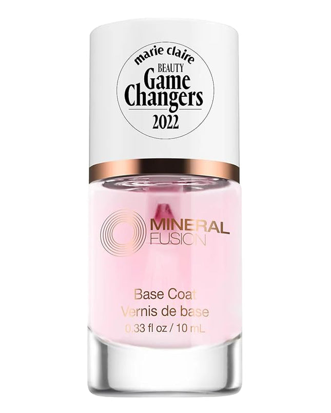 Mineral Fusion Base Coat Nail Treatment - Extend the Length of Manicures - Protect Against Chipping, Peeling Nail Polish - Long Lasting, Nail Strengthener - Vegan, No Harsh Ingredients - 0.33 Fl Oz