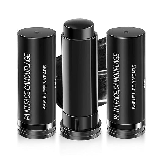 CAHIUYOA 3 Pcs Eye Black Stick for Sports Eye Black Football/Baseball/Softball,EyeBlack Face Body Paint Stick Athletes Sports Clown Black Makeup Halloween Cosplay