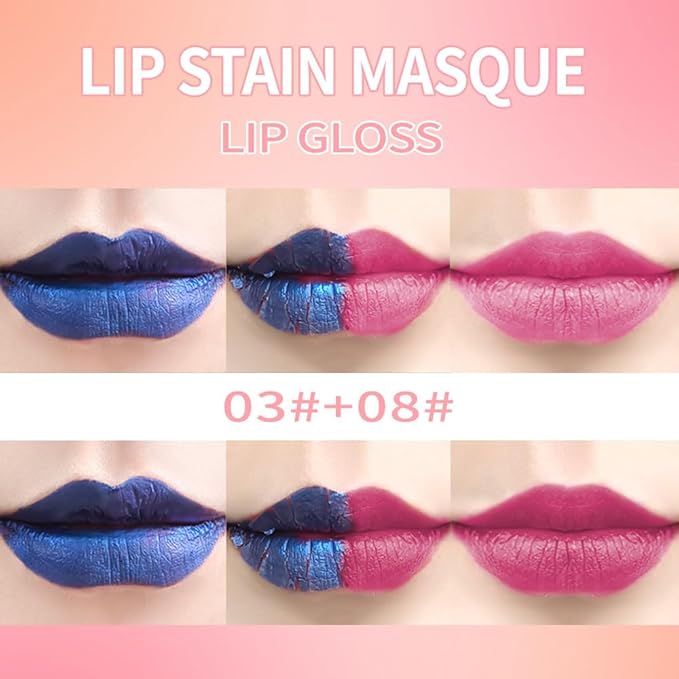 Lip Liner - Peel Off Lip Stain | Long Lasting Matte Lip Tattoo | Transfer Proof, Hydrating Formula with Hyaluronic Acid & Vitamin E | Vegan & Cruelty-Free | Ideal for All Skin Types(3+8# 2PCS)