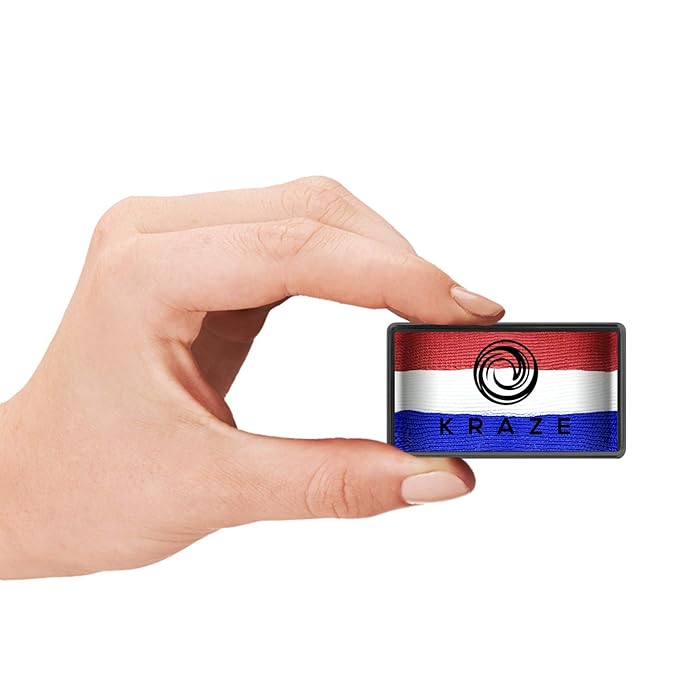 Kraze FX Dome Stroke - Anthem (25 gm), Professional 1-Stroke Split Cake, Hypoallergenic, Non-Toxic, Water Activated Face & Body Painting Makeup Supplies for Sensitive Skin, Kid Safe, Adults