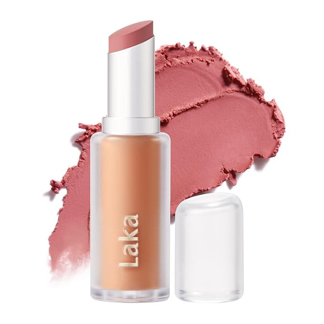 Laka Bulky Matte Lipstick, 4g/0.14oz., Long Wear, Non-Drying Lip Stain Stick with High Pigmentation, Voluminous Lips, K-Beauty (#405 So Peach)