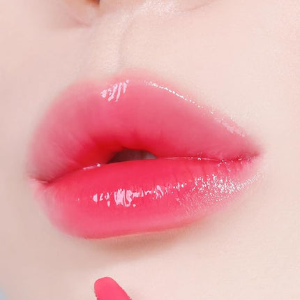 YNM Heart Jelling Tint, CHERRY JELLING, Silicone Lip Brush Included, K-Beauty, Non-Sticky, Moisturizing, Smudge-Proof, Korean Lip Tint, Long-Lasting, Vivid Color, 0.09 oz