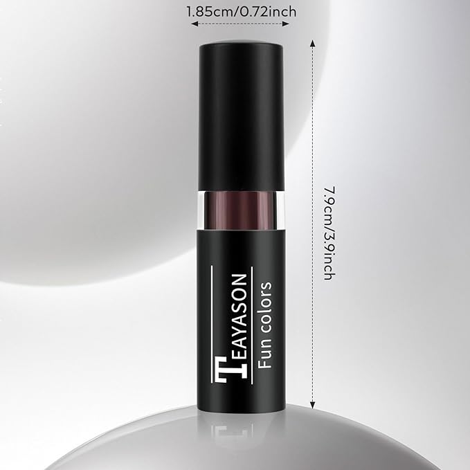 Brown Face Body Paint Stick, Matte Lipstick Eye Black Stick Face-Paint Make Up, Long Lasting Waterproof Brown Makeup for Halloween Deer Werewolf Face SFX Costume Cosplay Makeup