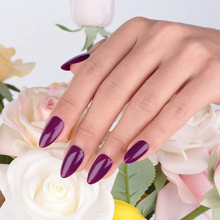 Imtiti Purple Gel Nail Polish, 1 Pcs 15ml Rebecca Purple Color Soak Off LED Long-Lasting Nail Gel Polish Nail Art Starter Manicure Salon DIY at Home, 0.5 Fluid Ounces