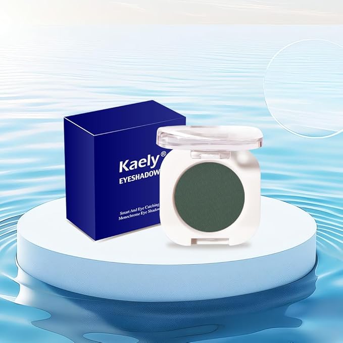 Single Matte Eye Shadow Palette Makeup, Forest Green Matte Eyeshadow for Women Halloween Birthday Party Wear, Monochrome Eye Shadow Makeup, Pigmented Waterproof Sombras Para Ojos, 16