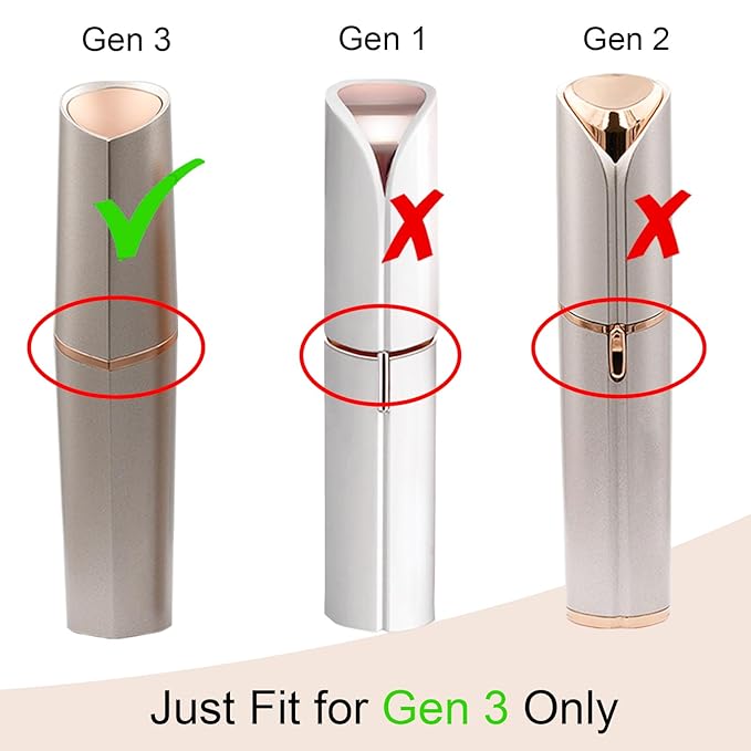 Generation 3 Replacement Heads for Flawless Finishing Touch Facial Hair Remover, Blades for New Flawless Gen 3