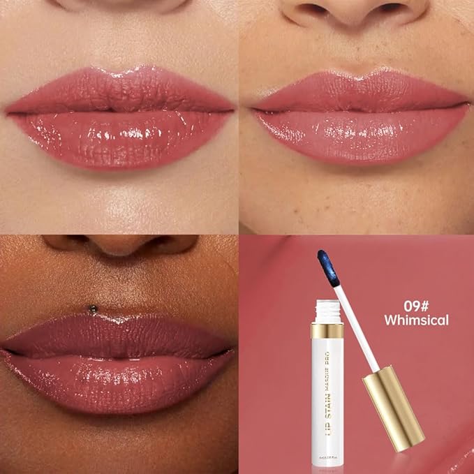 Lip Liner - Peel Off Lip Stain | Long Lasting Matte Lip Tattoo | Transfer Proof, Hydrating Formula with Hyaluronic Acid & Vitamin E | Vegan & Cruelty-Free | for All Skin Types(9#rose beige,)