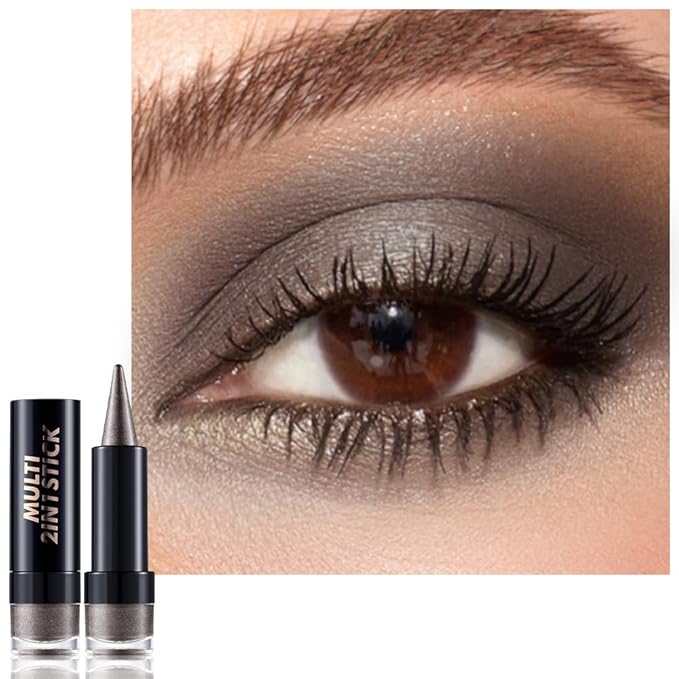 AMY'S DIARY Mocha Mis Eye shadow & Eyeliner Stick 2-in-1, Cream Eyeshadow Pencil + Gel Eyeliner | Waterproof, Smudge-Proof Eye Makeup Crayon for woman, Face & Lip | Twist-Up Eye Shadow Pen