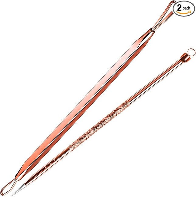 Teenitor Pimple Popper Tool, Blackhead Remover Tools, Comedone Extractor Tool Acne Tools, Pimple Extractor Tool, Blackhead Extractor Tool, Black Head Remover for Face Tool Rose Gold