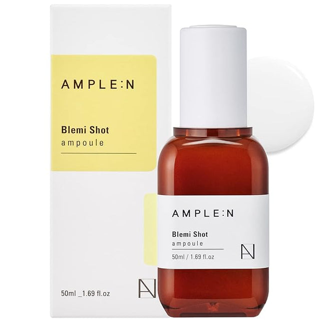 AMPLE:N Blemi Shot Serum – 7 Days Dark Spot Corrector Remover Serum for Face – F or a Brighter & Appearance – Diminishes Dark Spots & Visibly Firms – Niacinamide & Vitamin C, 1.69 fl.oz.