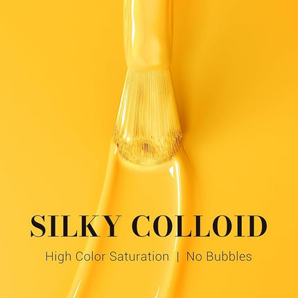 MelodySusie Bright Yellow Gel Polish,0.5fl oz Nails Soak Off UV LED Neon Yellow Gel Nail Polish Gift for Women Nail Art Manicure Salon DIY Nail Design Decoration at Home-302-A2903