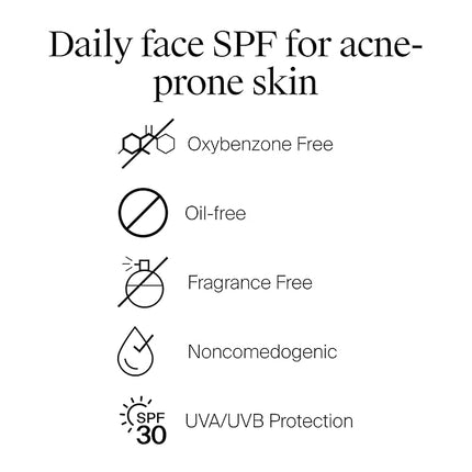 Neutrogena Clear Face Sunscreen Lotion for Acne-Prone Skin, Broad Spectrum SPF 30 Facial Sunscreen for Oily Skin, Fragrance- & Oxybenzone-Free Water Resistant, 3 fl. oz