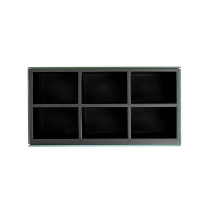 SHYFOY Mirrored Makeup Brush Holder Organizer with Pink Crushed Diamond, 6 Slots Glass Makeup Cosmetics Brushes Organizers and Storage for Vanity Countertop