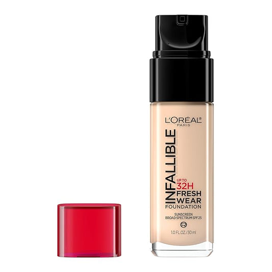 L'Oreal Paris Makeup Infallible Up to 32 Hour Fresh Wear Lightweight Foundation, 415 Rose Ivory, 1 Fl Oz, Packaging May Vary