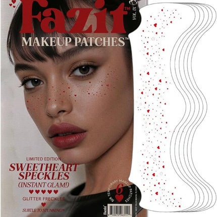 Fazit Makeup Patches - Sweetheart Speckles - Glow Up Make-Up Patches - Cute Glitter Makeup Accessories for Women - Cosmetic Glitter for Face