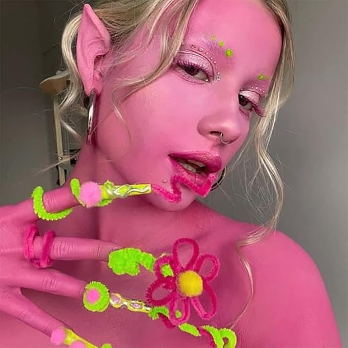 Mysense Pink Face Body Paint Stick, Eye Black Stick for Sports Football Baseball Softball, Pink Lipstick Facepaint for Halloween Costume SFX Cosplay Makeup