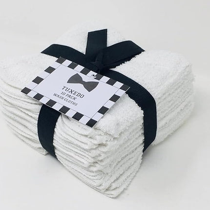 10 Pack Tuxedo Wash Cloths Washcloths