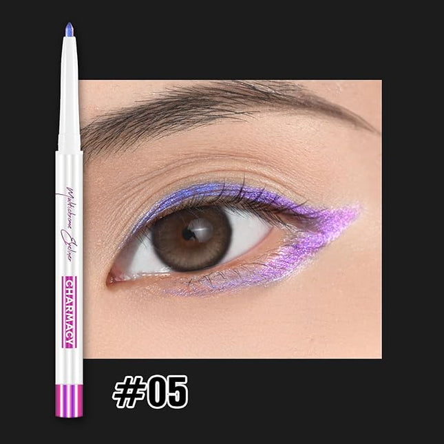 CHARMACY Chameleon Eyeliner Gel Pen, Color Changing Eyeliner, Long-Lasting, Waterproof & Smudge-Proof Formula, Metallic & Shimmer Shades for Creative Makeup, Easy Application (B05)