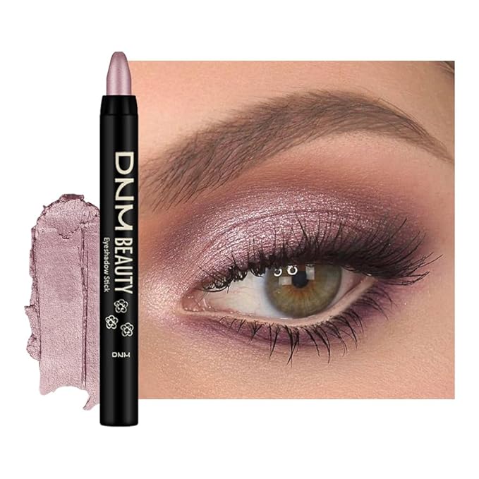 Mauve Metallic Cream Eye Shadow Stick Makeup for Women, Mauve Metallic Eyeliner Pencil Eyeshadow Brightener Stick for Eyes, Waterproof Eyeshadow Applicator Blendable, sombras para ojos 53#