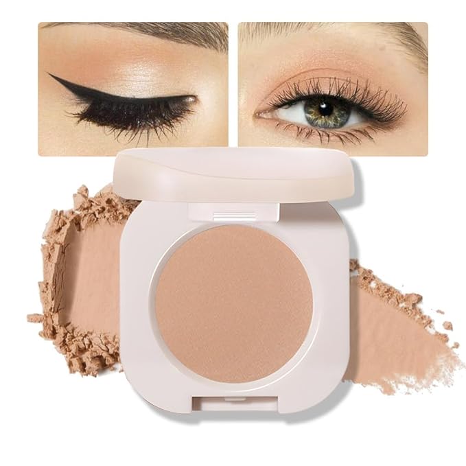 Pressed Single Matte Eyeshadow Palette Makeup, Matte Burly Wood eyeshadow For Women, Pigmented Waterproof Sombras Para Ojos, Single Pressed Powder Vegan, Talc, Paraben & Cruelty Free(04)