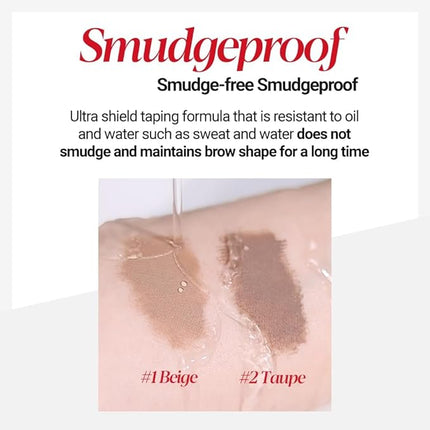 Espoir The Brow Color Fixing Cara #5 Dusty Pink | Easy Fixing without Clumping with Skinny Brush, Long-Lasting & Smudge-proof Eyebrow Mascara, Soft Mood Coloring Tinted Gel, Korean Makeup, 0.1 Fl Oz.