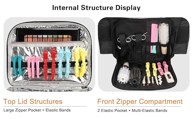 Hairstylist Traveling Bag, Large Capacity Barber Travel Backpack, Hairdresser Bag with Adjustable Dividers, Hair Tools Travel Case, Professional Cosmetology Bags for Supplies, Hair Stylist Must Haves