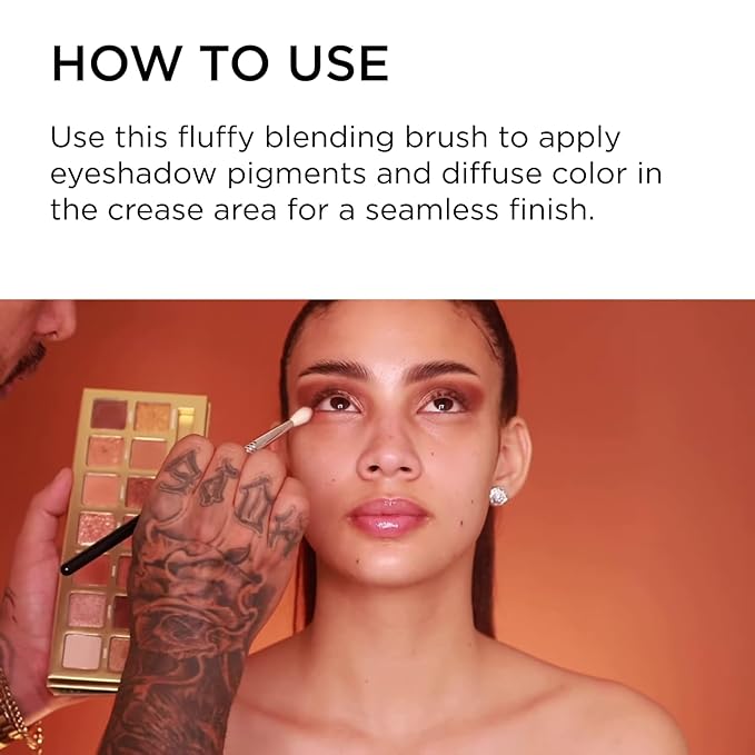 Sigma Beauty Professional E24 Diffused Blending Brush – Professional Eyeshadow Brush for Seamless Eyeshadow Blending, Softens Dramatic Edges & Harsh Lines for a Well Blended Effect (1 Brush)