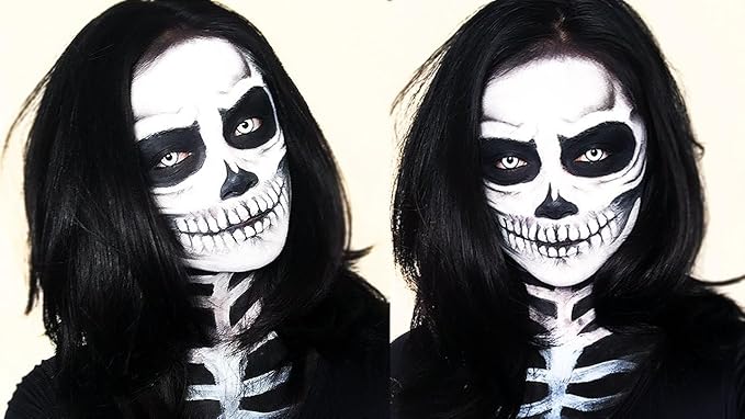 Go Ho Black Face Paint Washable for Halloween Makeup,Water Based Black Raven Makeup Face Paint,Creamy to Gel Body Paint Palette for Adults Children SFX Cosplay Costumes Festivals,25g