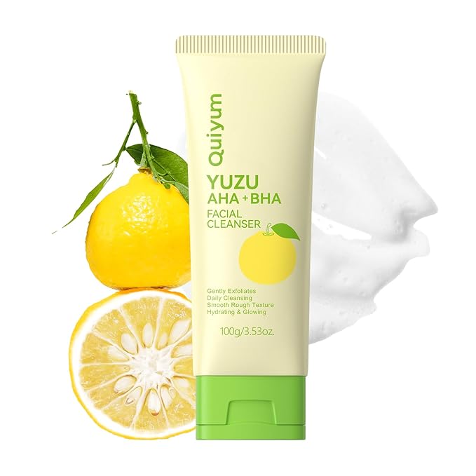 Foaming Face Wash, Citrus Junos Extracts, AHA+BHA, Lactic AcidSalicylic Acid, Sodium Hyaluronate, B5, Exfoliating, Pore Minimizer, Hydrate, Glow Up, 3.53 Oz