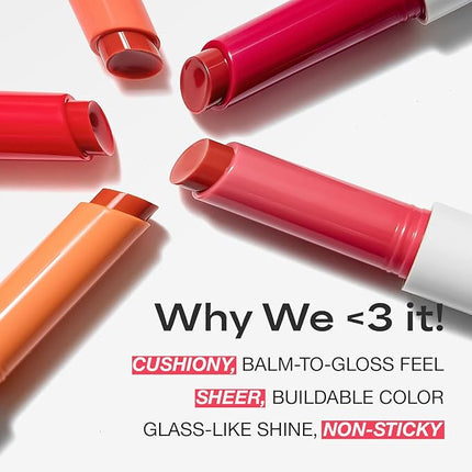 INGA Water Glow Melting Balm - Hydrating Tinted Lip Balm with Soft, Melt-On Texture, Natural Sheer, Glass-Like Finish with Non-Sticky, Lightweight Comfort (MULBERRY JUICE)