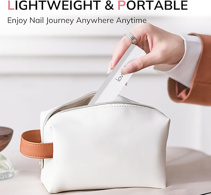 Lavinda Handheld UV Light for Gel Nails, Mini Nail Lamp, Portable Cordless Rechargeable UV Led Nail Lamp Nail Dryer for Fast Curing Gel Polish USB Flashlight for Home DIY Manicure