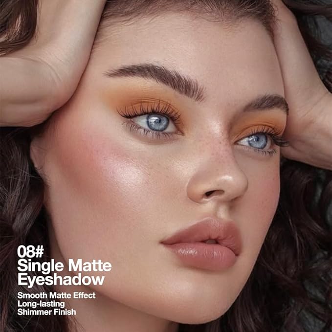 Matte Eyeshadow Palette Makeup for Green Blue Eyes, Matte Brown eyeshadow For Women, Holographic Multichrome Cream Iridescent Single Monochrome Eye Shadow Makeup